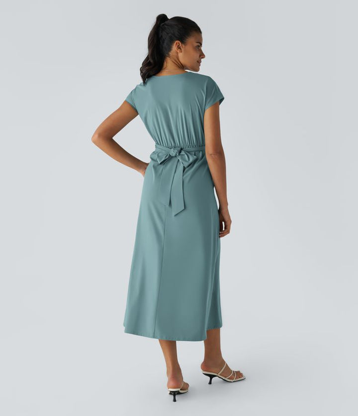 Lynn |  Elegante Wikkeljurk met Hoge Taille