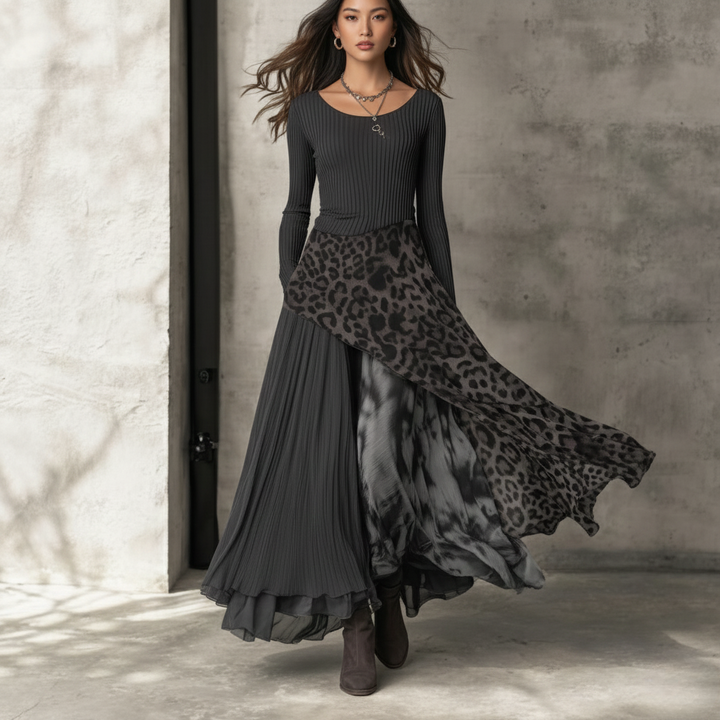 NKEM | Robe Longue Léopard