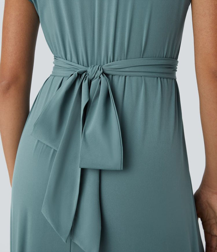 Lynn |  Elegante Wikkeljurk met Hoge Taille