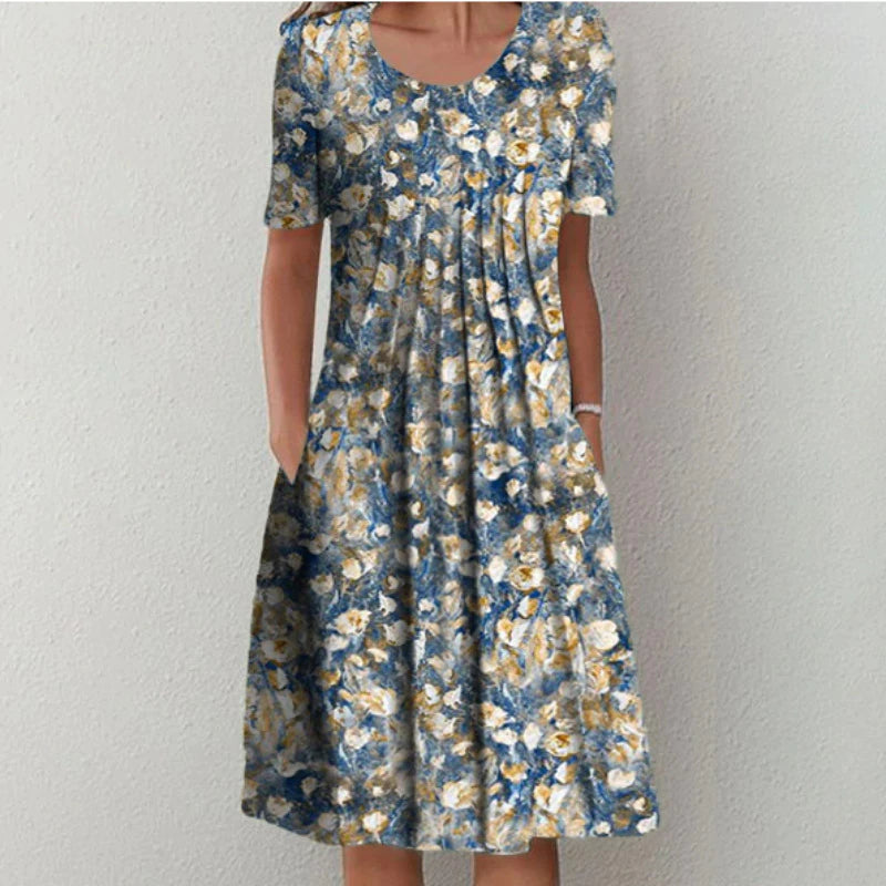 Hailey | Robe fleurie élégante et décontractée avec poches
