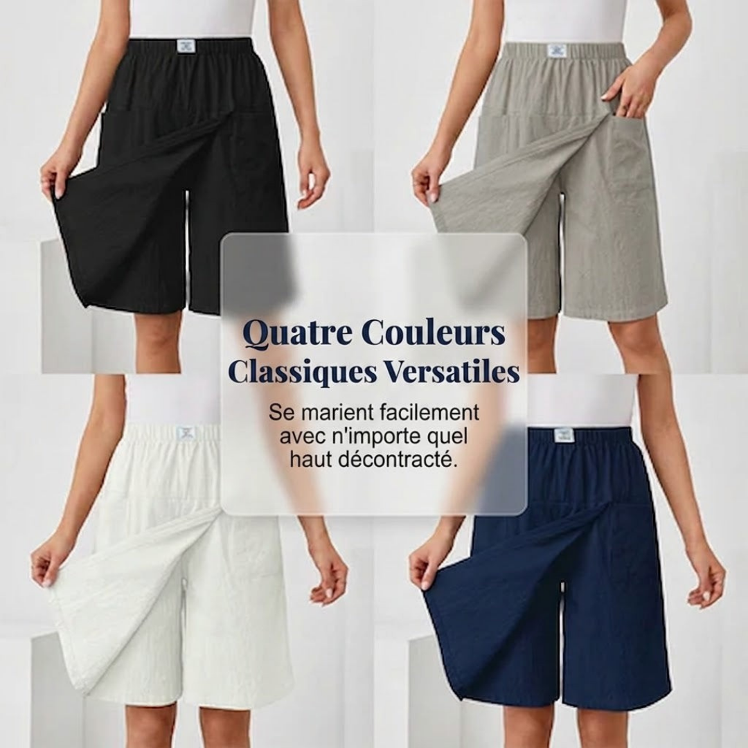 Libertine™ - Jupe-short taille élastique poches liberté active