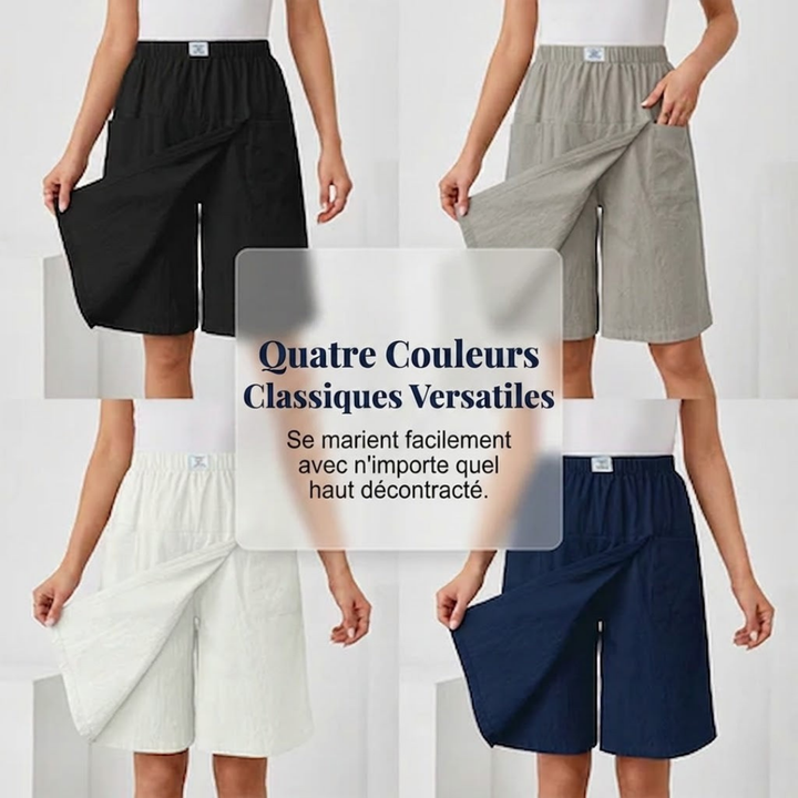 Libertine™ - Jupe-short taille élastique poches liberté active