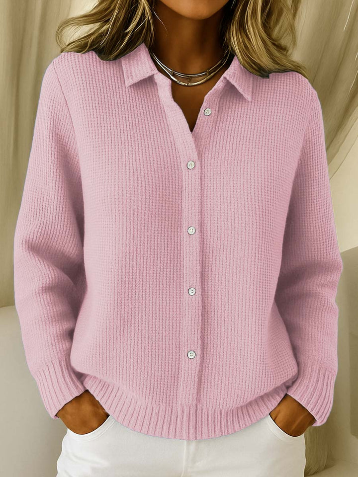 Betsy | Klassieke Gebreide Knopen Cardigan