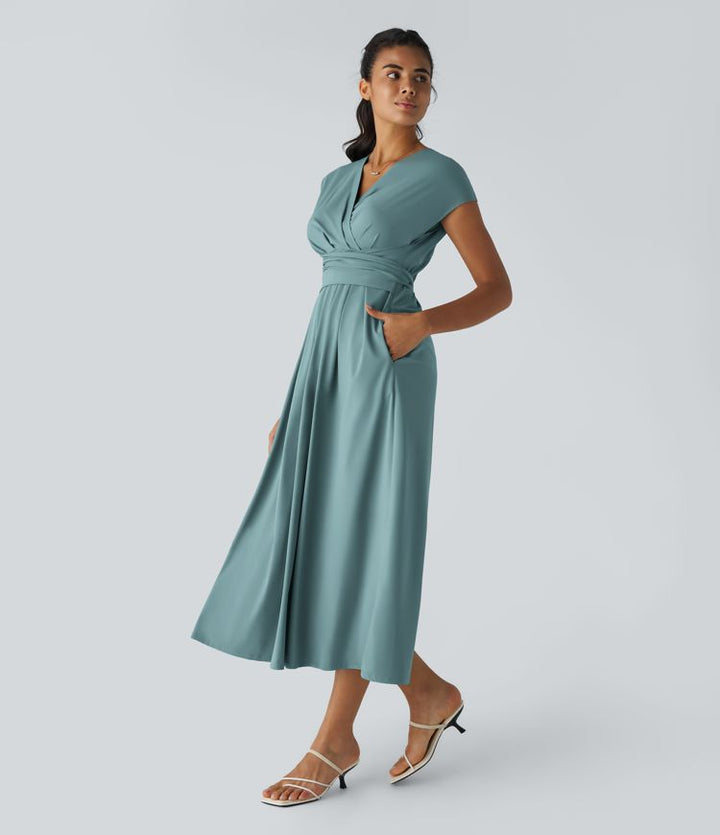 Lynn |  Elegante Wikkeljurk met Hoge Taille