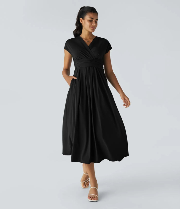 Lynn |  Elegante Wikkeljurk met Hoge Taille