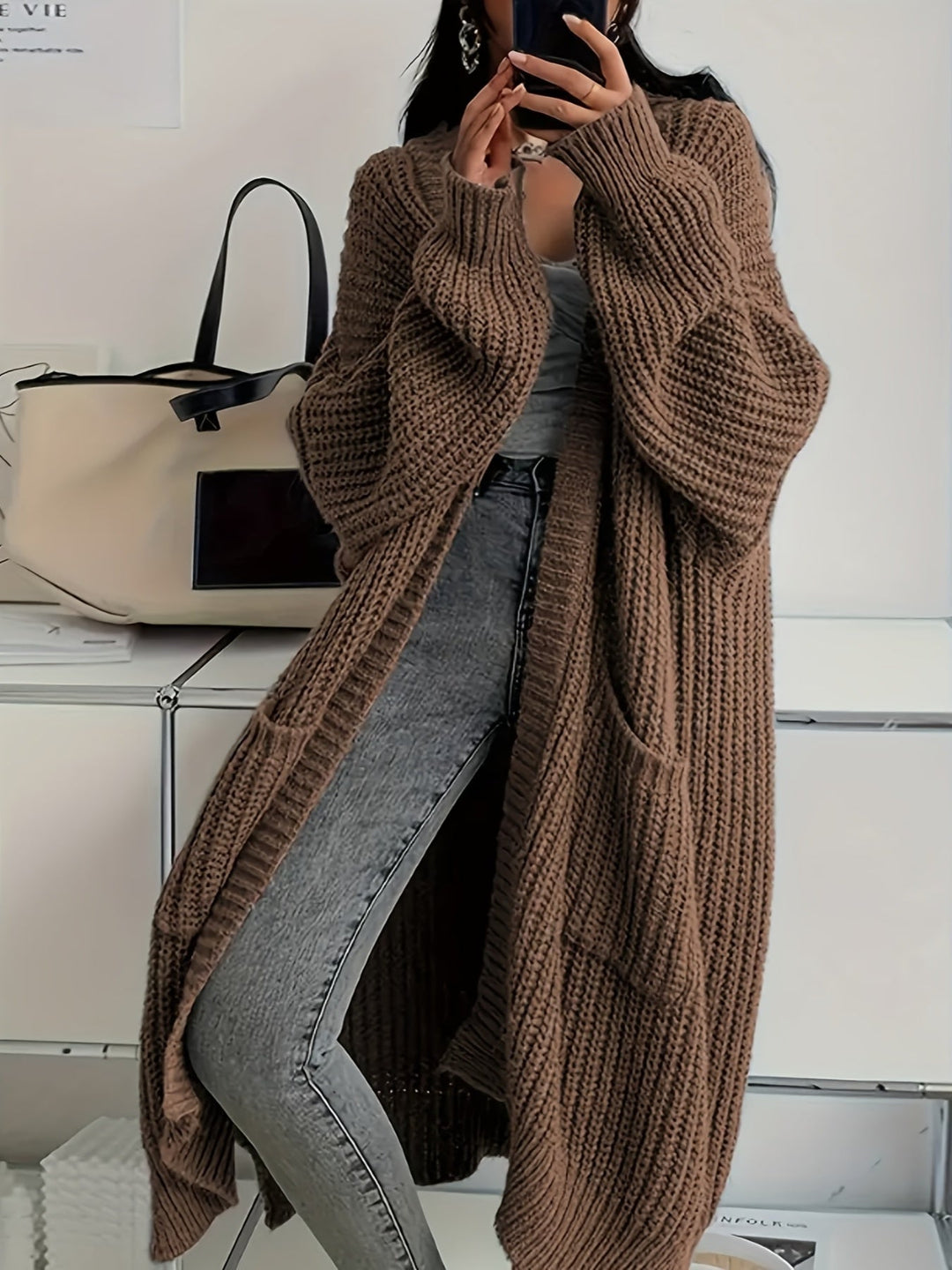 Leniene | Long gilet avec poches