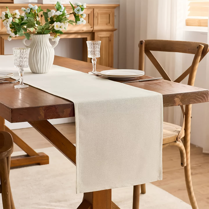 1 stuks/Nordic Ins Linnen Blanco Tafelkleed Decoratie, Blanco Linnen Tafelkleed Eettafel Woonkamer Veelzijdig Zachte Inrichting Tafelkleed, Vier Seizoenen Kussenhoes Modern Minimalistisch Vierkant Kussenhoes Combinatie Tafelkleed Linnen Tafelkleed