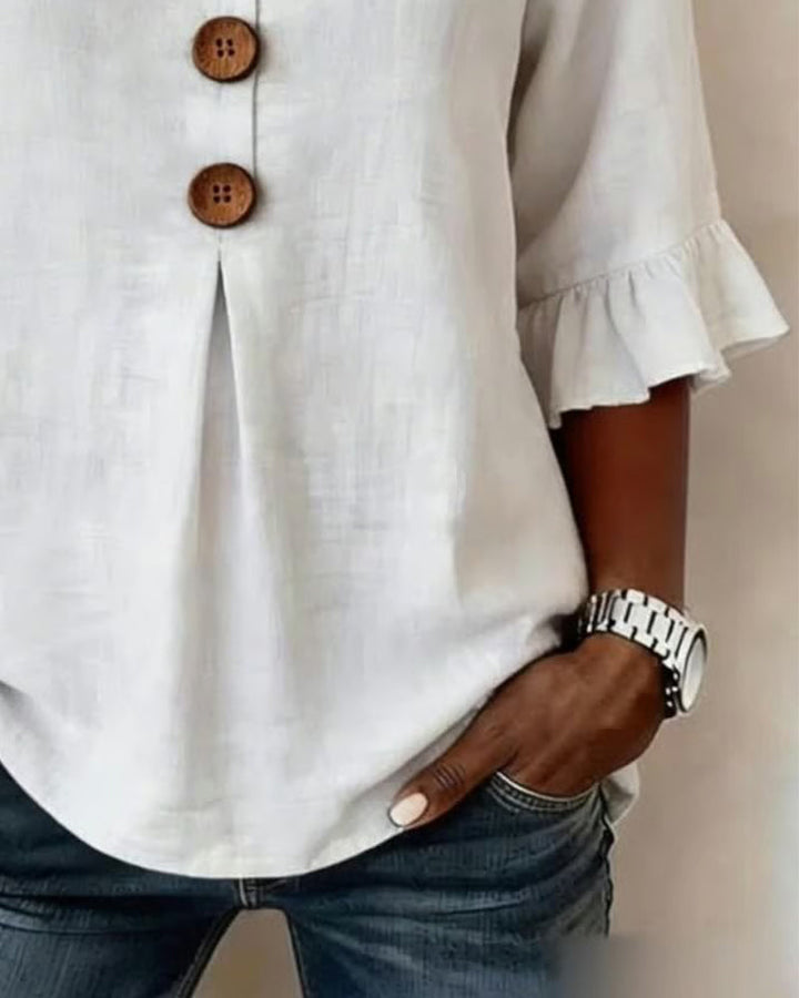 Castille | Blouse boutonnée qui camoufle le ventre
