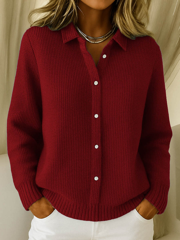 Betsy | Klassieke Gebreide Knopen Cardigan