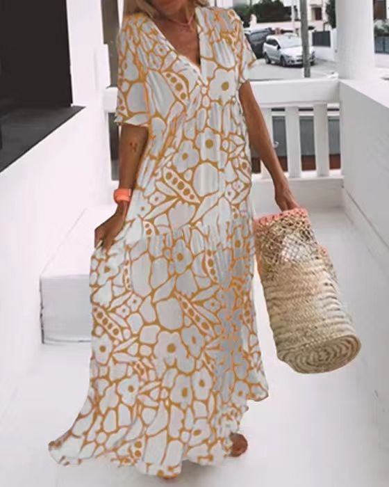 Anna | Robe style Ibiza à imprimé floral bohème