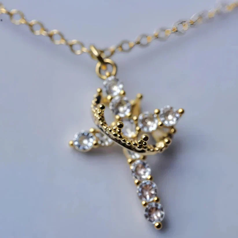 Bloom™ | Collier Croix et Couronne