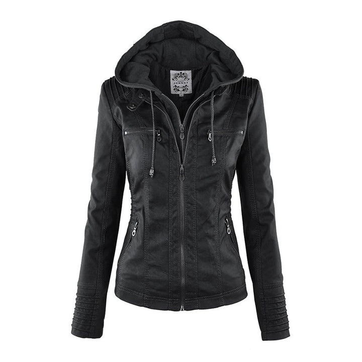 Eva™ | Veste en cuir élégante avec capuche