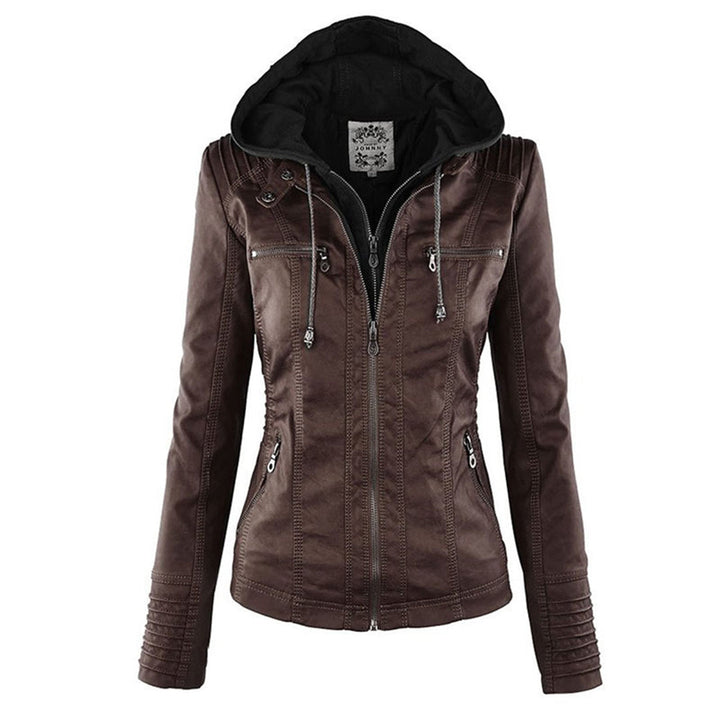 Eva™ | Veste en cuir élégante avec capuche