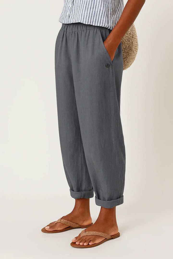 Edith - Pantalon Léger et Lin et Coton Élégant