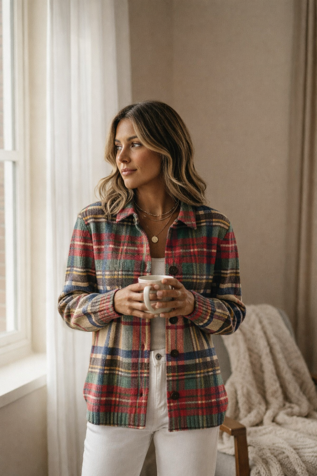 Mila | Blouse à carreaux