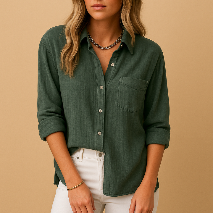 Maxime | Chemisier à manches longues pour femme | Oversize et chic décontracté
