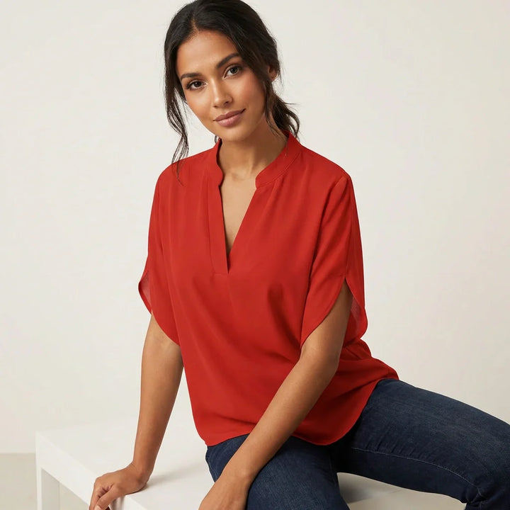 Blouse d'été légère à col en V pour femme - Aurélie