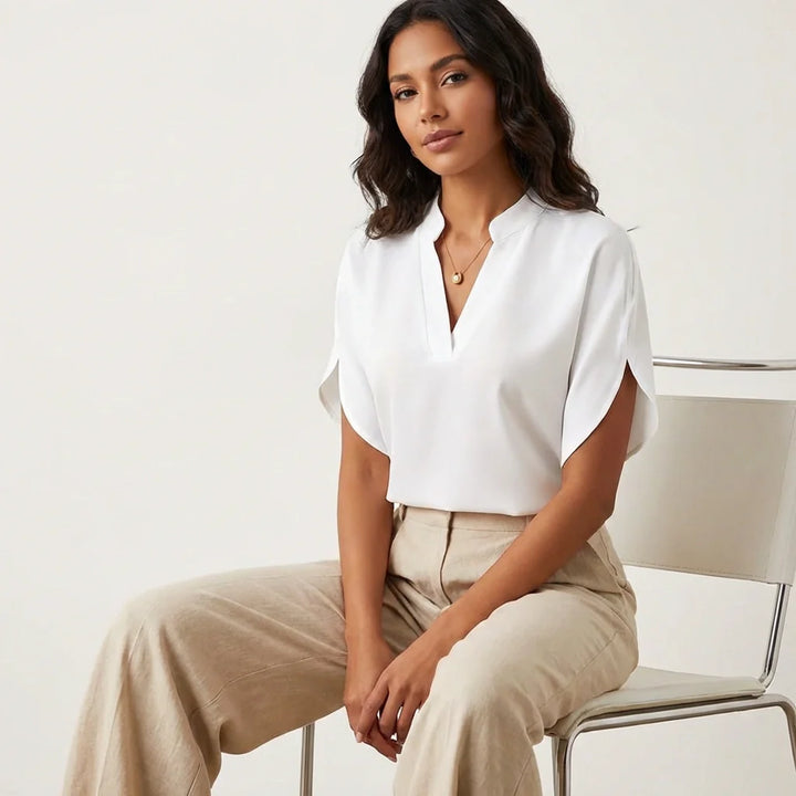 Blouse d'été légère à col en V pour femme - Aurélie