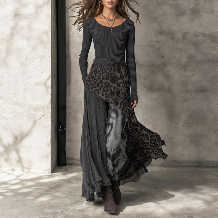 NKEM | Robe Longue Léopard