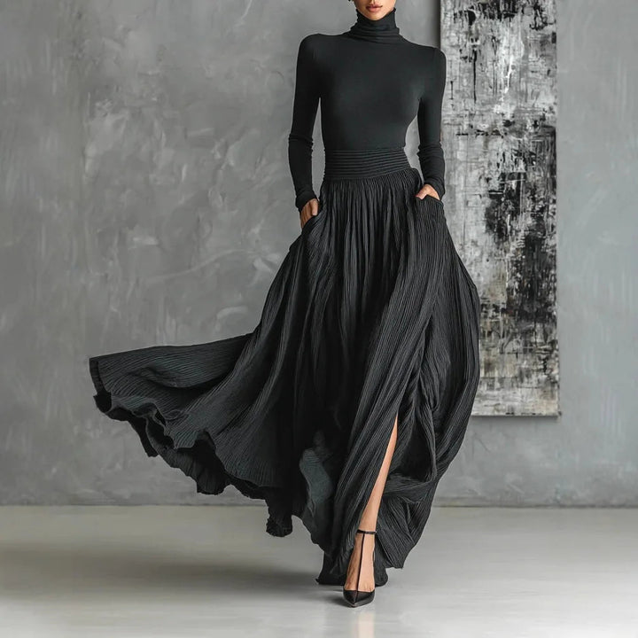 Ieteke | Élégante robe longue noire