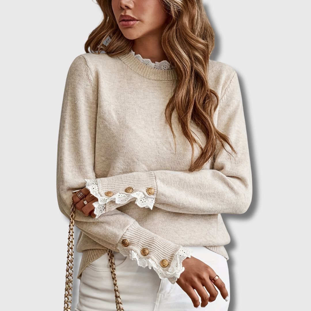 Marleen | Trui met kanten details
