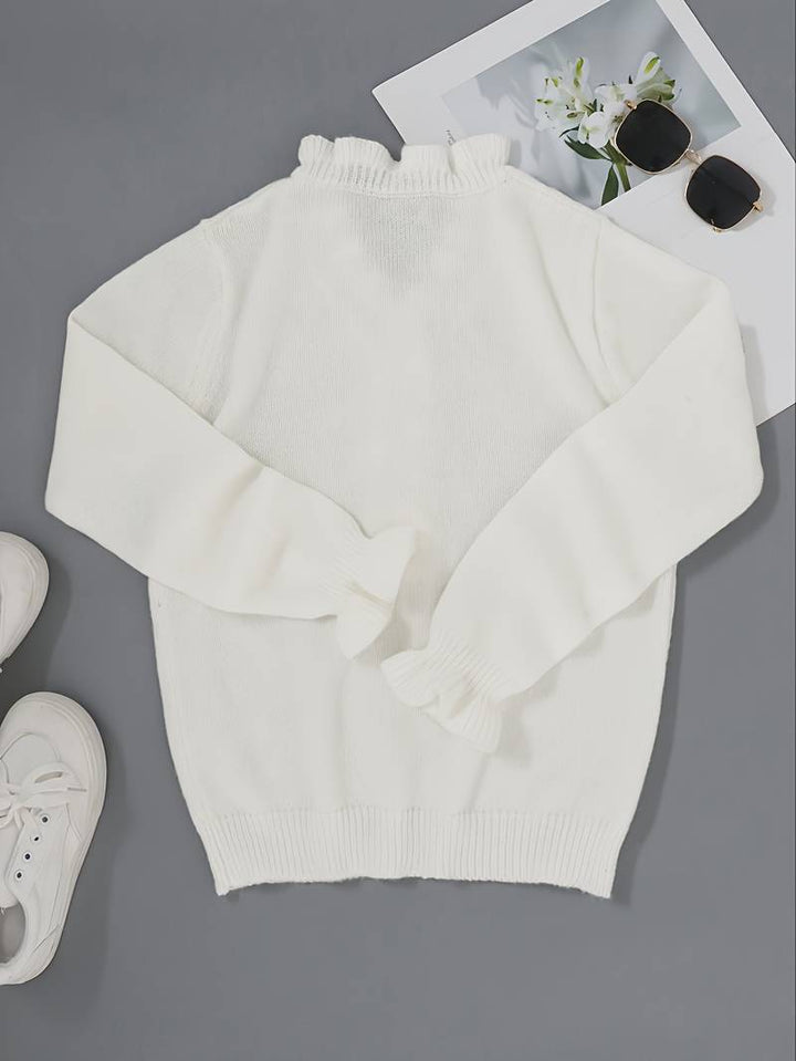 Darcey | Ruffle Blouse with Decorative Buttons