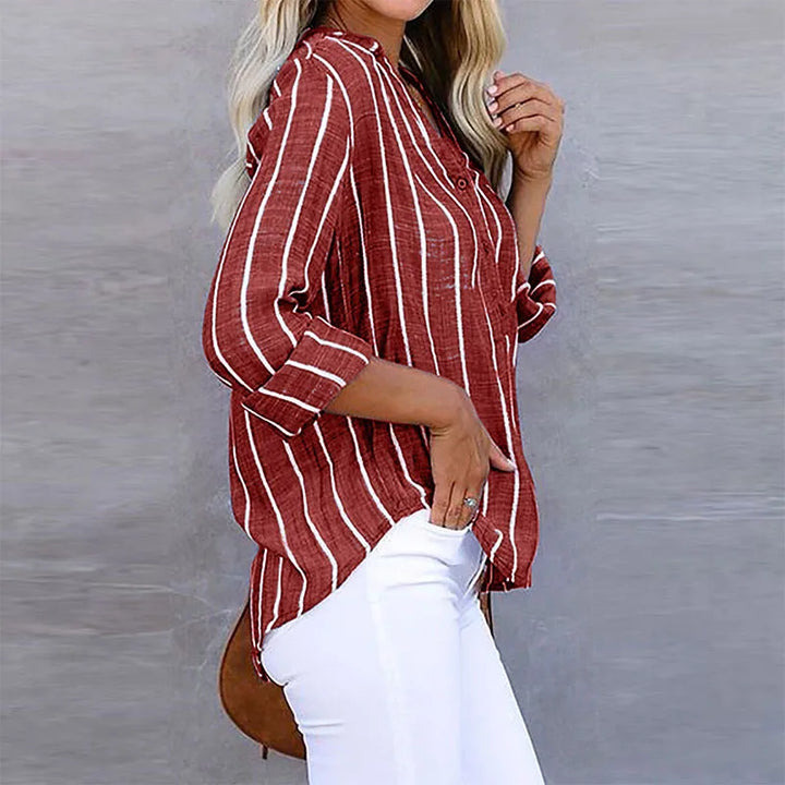 Annie | Blouse rayée boutonnée élégante
