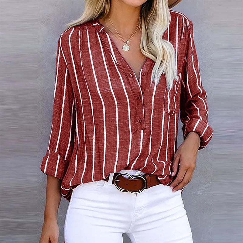 Annie | Blouse rayée boutonnée élégante