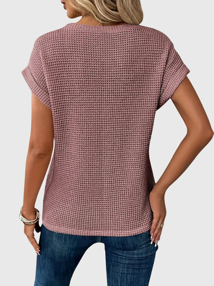 Isa™ | Blouse Élégante avec Col Rond