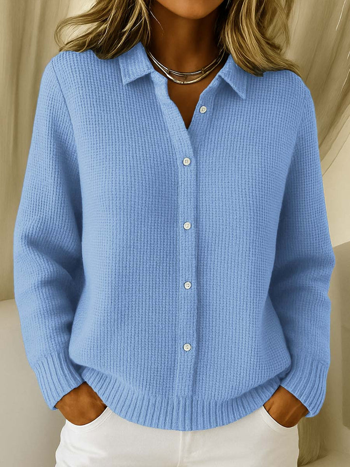 Betsy | Klassieke Gebreide Knopen Cardigan