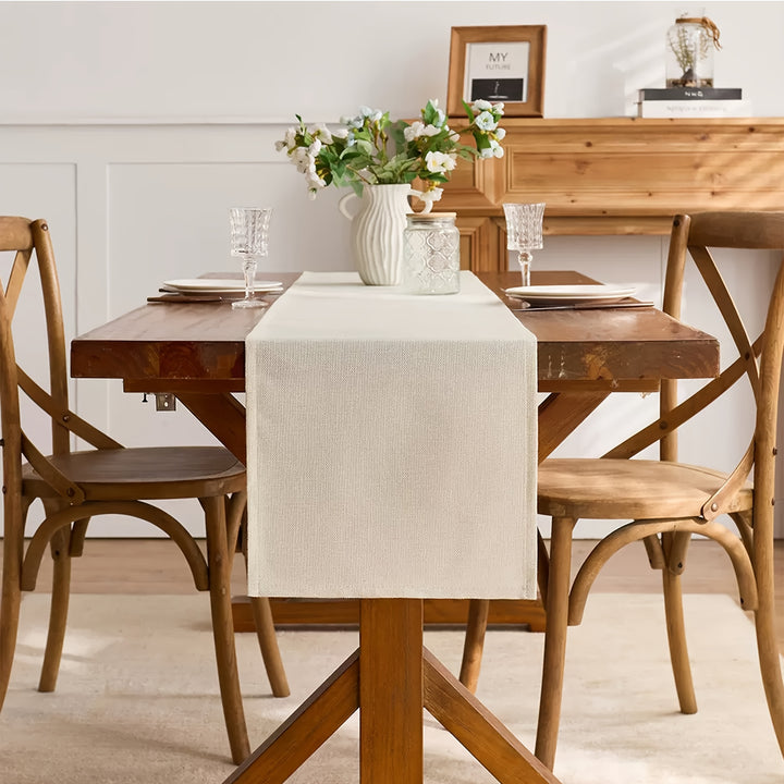 1 stuks/Nordic Ins Linnen Blanco Tafelkleed Decoratie, Blanco Linnen Tafelkleed Eettafel Woonkamer Veelzijdig Zachte Inrichting Tafelkleed, Vier Seizoenen Kussenhoes Modern Minimalistisch Vierkant Kussenhoes Combinatie Tafelkleed Linnen Tafelkleed