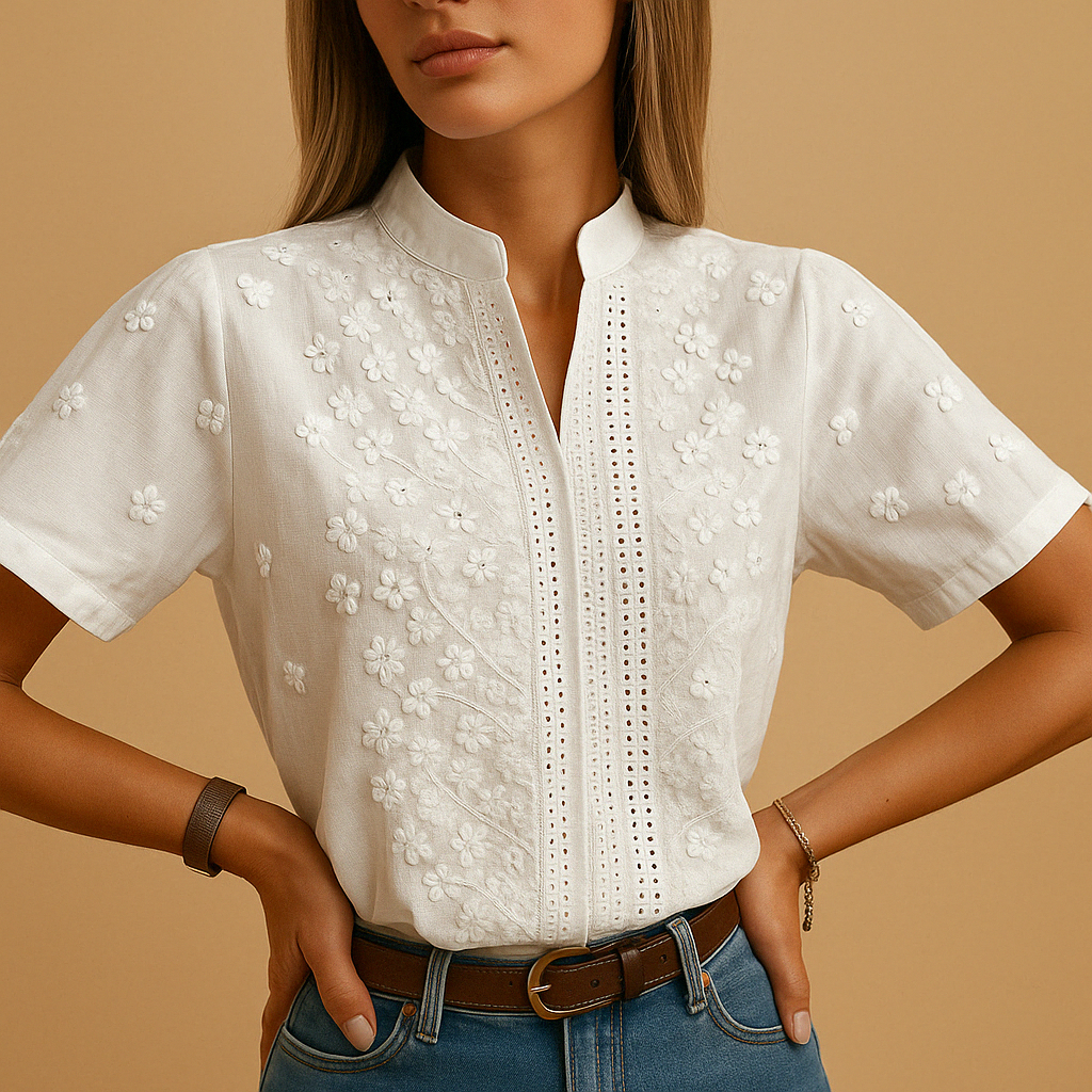 Elise | Blouse blanche tendance