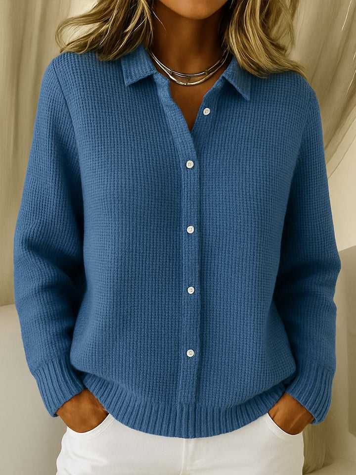 Betsy | Klassieke Gebreide Knopen Cardigan