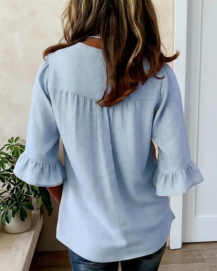 Castille | Blouse boutonnée qui camoufle le ventre